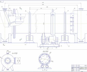 Чертеж Проектирование барабанной сушильной установки для сушки сахара-песка G=3000 кг/ч.