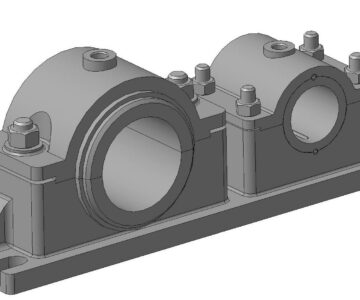 3D модель Опора подшипниковая МЧ00.43.00.00 СБ