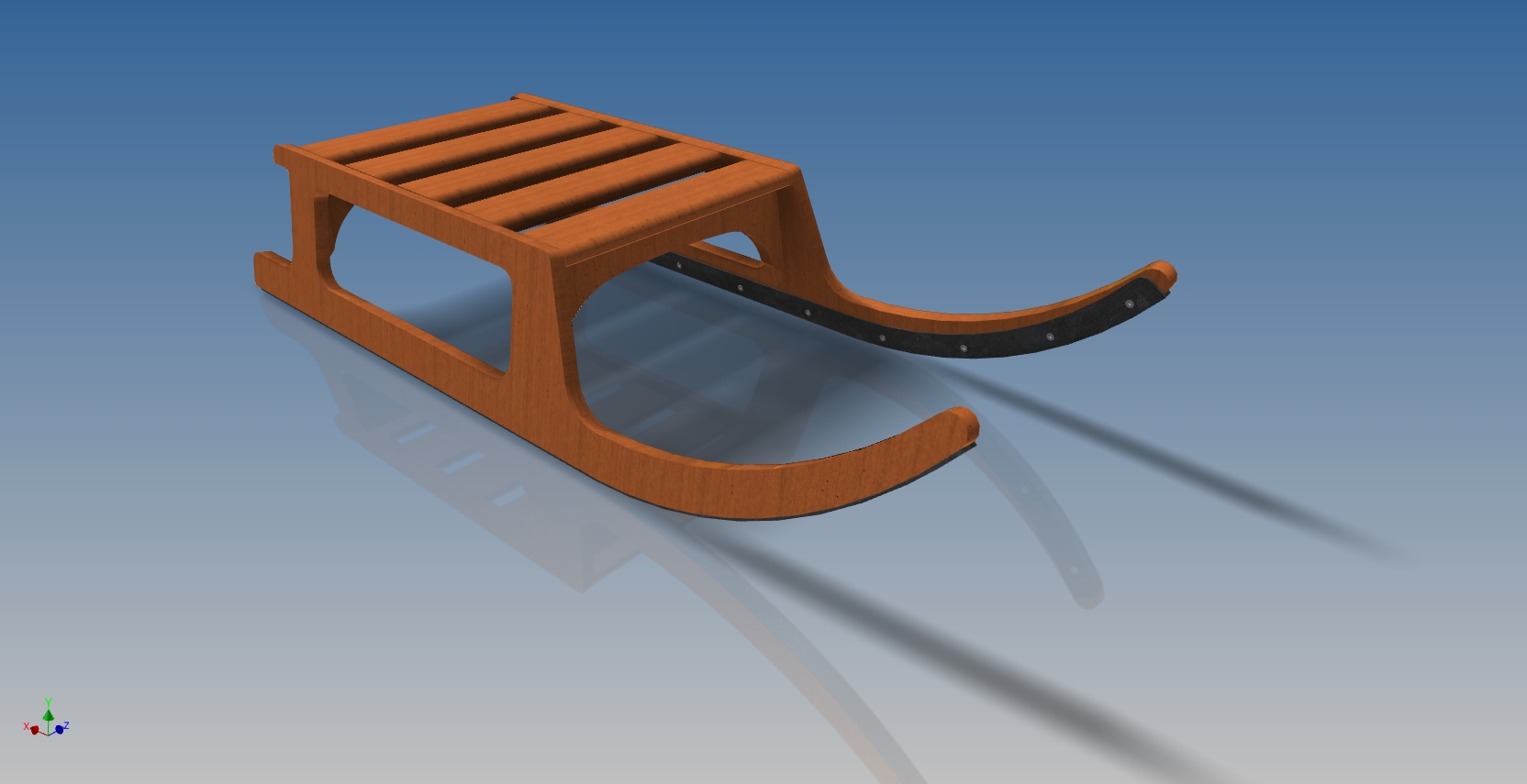 3D модель Санки детские (сделай сам)