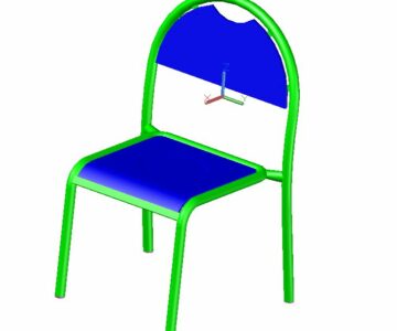 3D модель Стул металлический