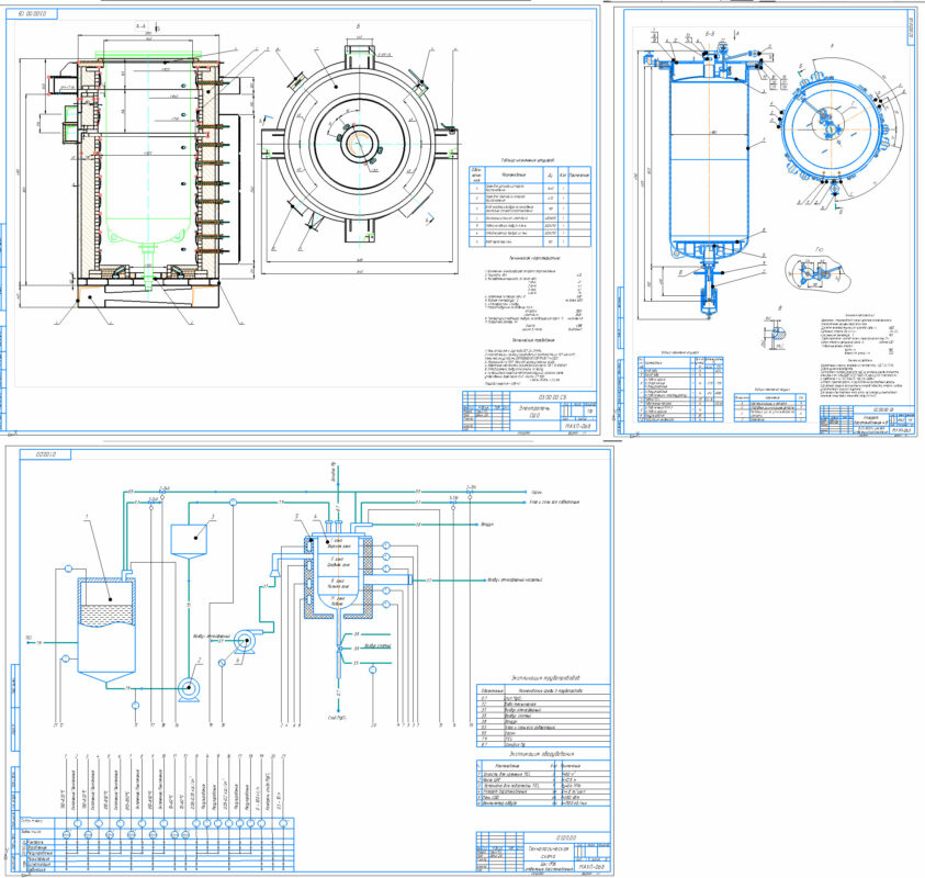 Чертеж Проектирование аппарата восстановления в производстве титана губчатого