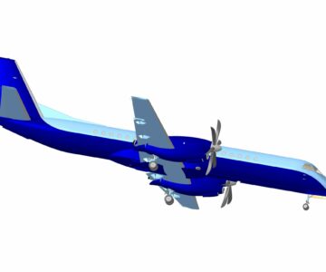 3D модель Региональный пассажирский самолет (по мотивам SAAB 2000)