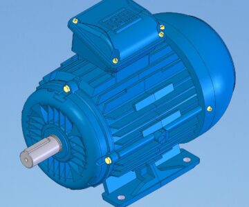 3D модель Электродвигатель трёхфазный WEG W22 100L 0,75 кВт 750 обмин