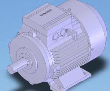3D модель Асинхронный электродвигатель Siemens 1LA773
