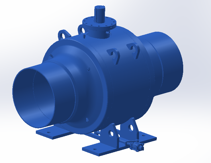 3D модель Кран шаровый DN1000