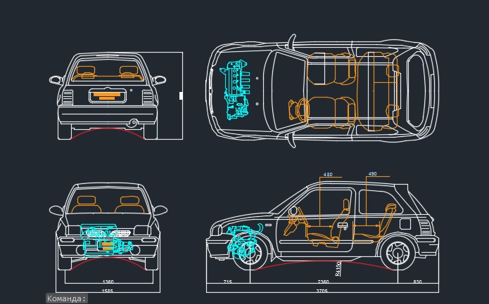 Чертеж Nissan Micra
