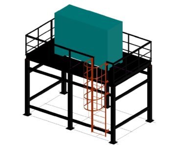 3D модель Эстакада для установки  дизель генератора