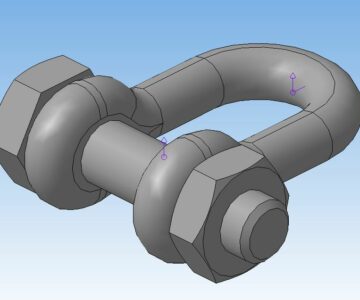 3D модель Скоба такелажная прямая