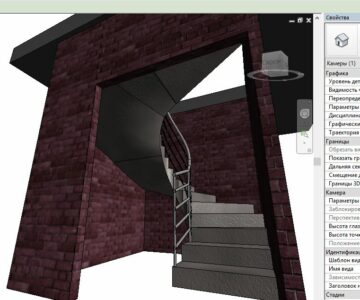 3D модель Лестница винтовая 3D модель для визуализации