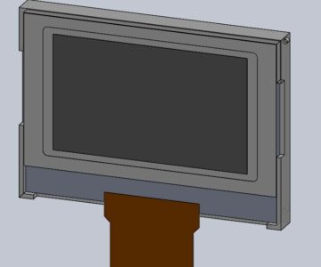 3D модель 3D модель LCD-дисплея Winstar WO12864C2-THF