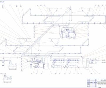 Чертеж Установка доильная в молокопровод УДМ-200