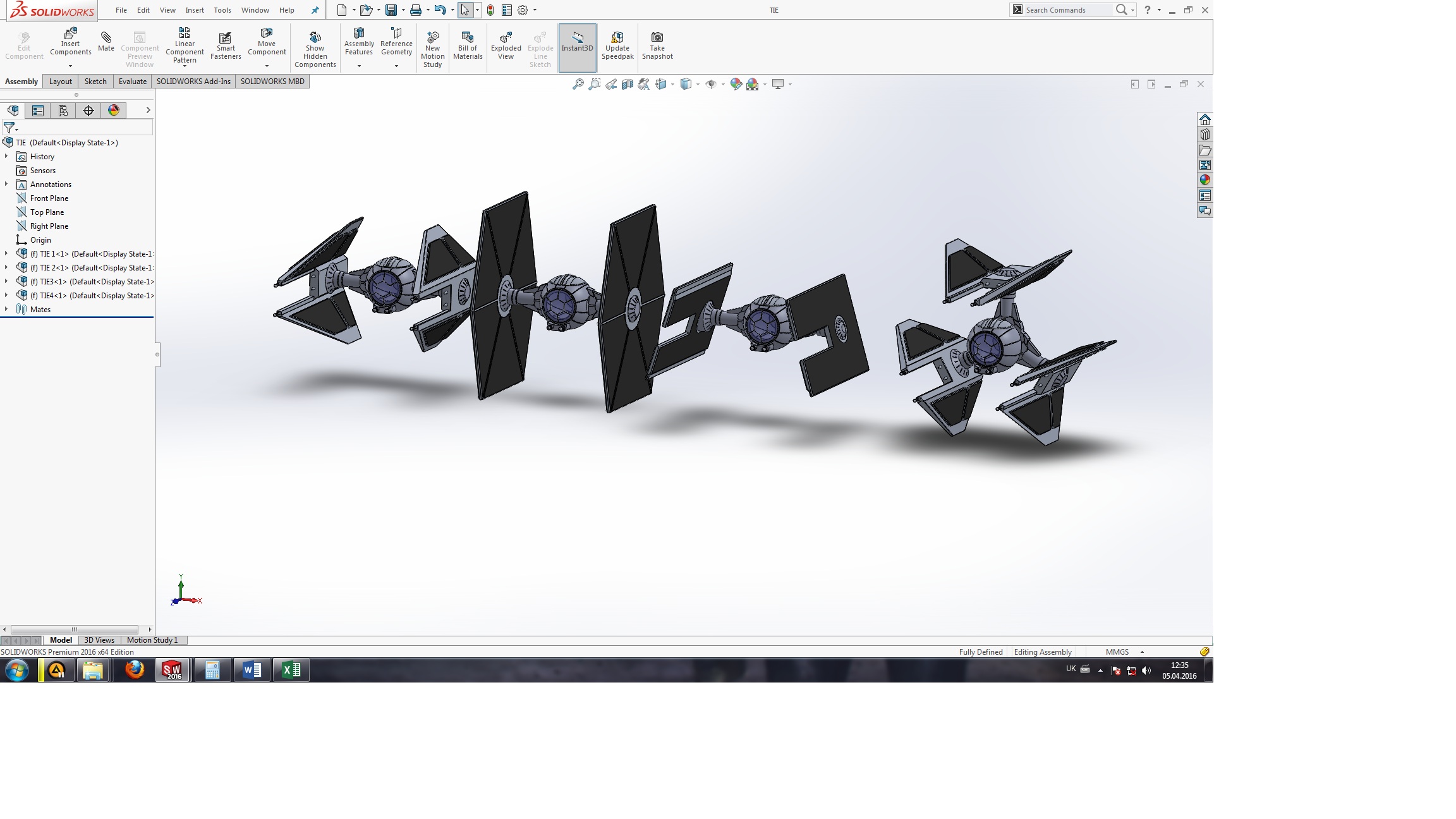 3D модель TIE Fighter STAR WARS