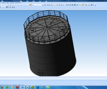 3D модель Ёмкость ГСМ 400 м3 вертикальная
