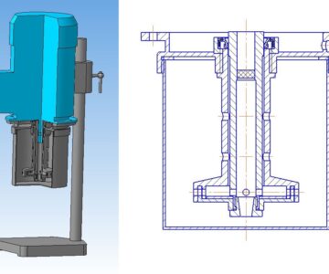 3D модель Виброкавитационный смеситель-гомогенизатор ВКГ-60-Л500