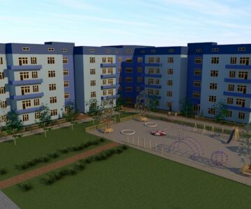 3D модель Пятиэтажный трёхсекционный жилой дом