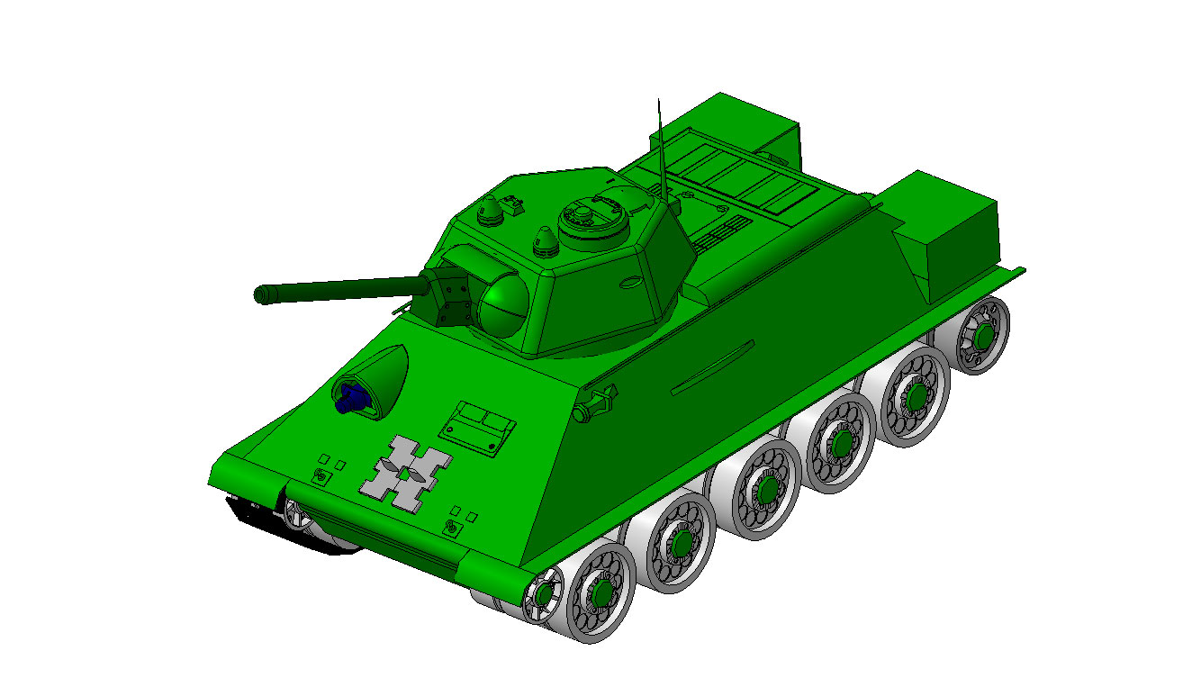 3D модель 3D Модель Танк Т-34