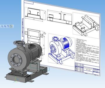 3D модель Насос Км 150-125-250 (18,5 кВт)