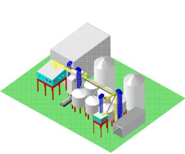 3D модель Комплекс зерносушильный 30т/час (компановка)