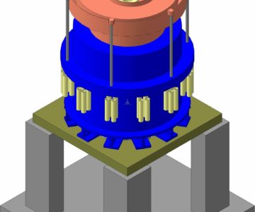 Чертеж Дробилка конусная КСД-1750 (компоновочное решение)