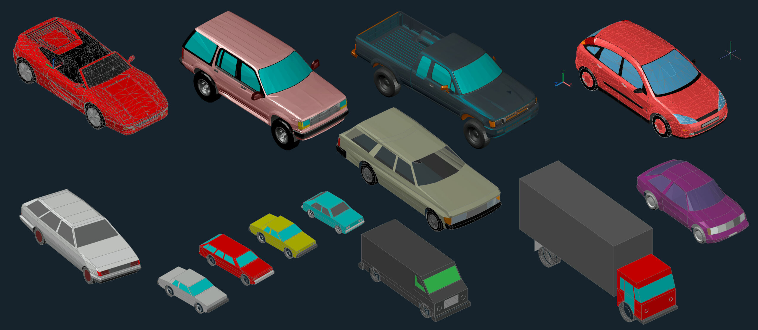 3D модель Машины 3D в AutoCAD
