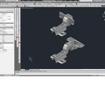 3D модель Петля мебельная четырехшарнирная