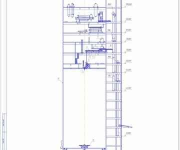 Чертеж Моделирование процесса грануляции плава в грануляторе и гранбашне при производстве нитроаммофоски.