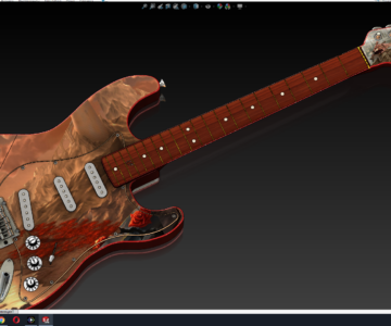 3D модель Электрогитара fender stratocaster