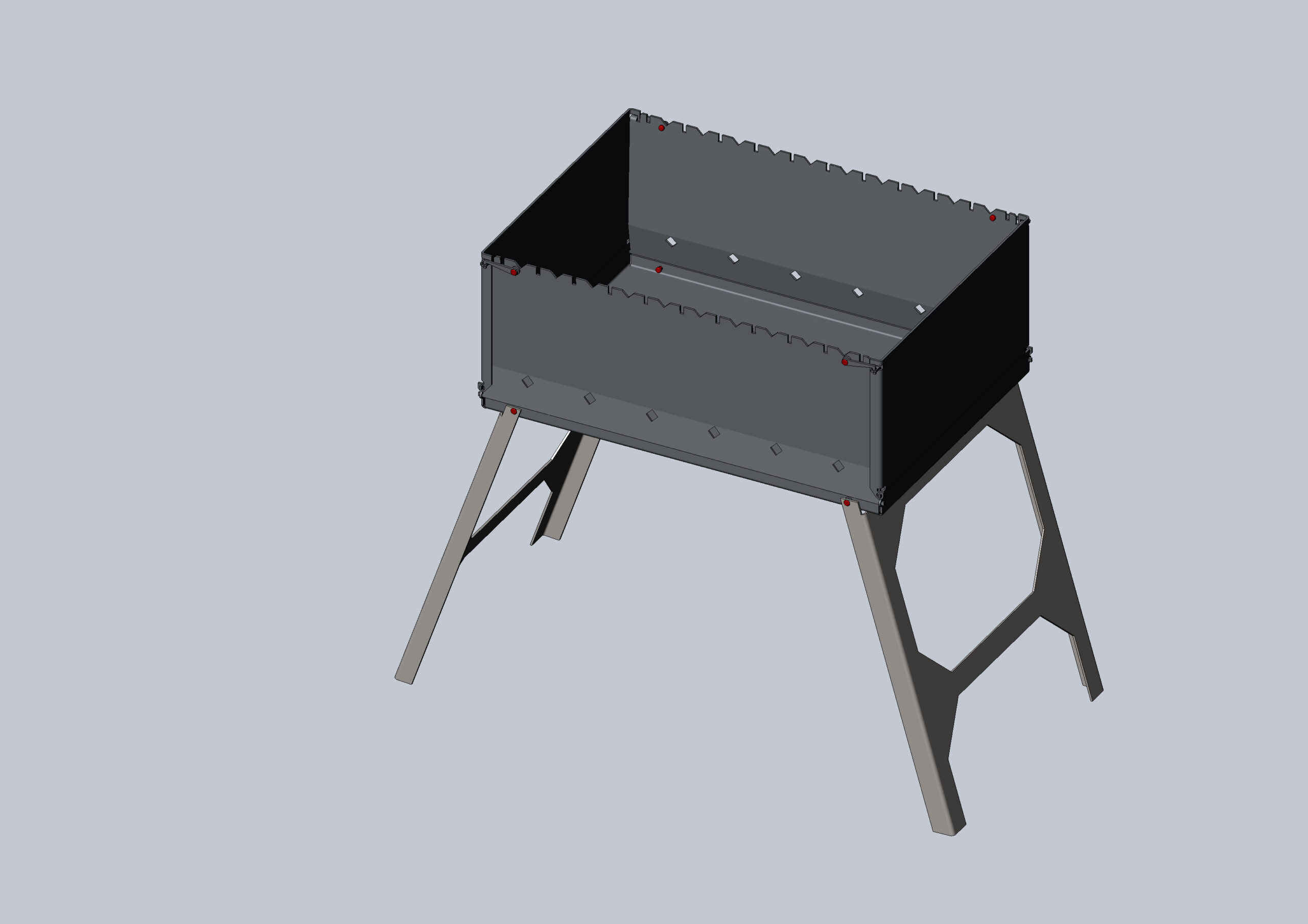 3D модель Мангал 605х318х505 мм.