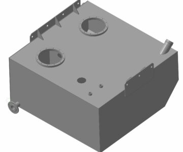 3D модель Корпус топливного бака железнодорожной дрезины левый