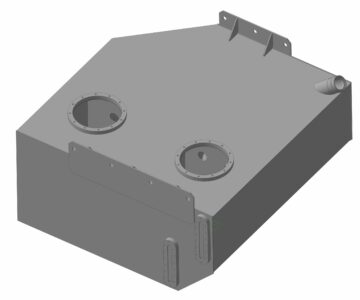 3D модель Корпус правого топливного бака жд мотрисы