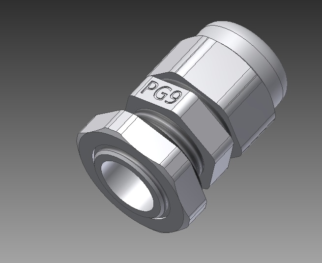 3D модель Кабельный ввод PG9