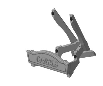 3D модель Складная подставка для гитары