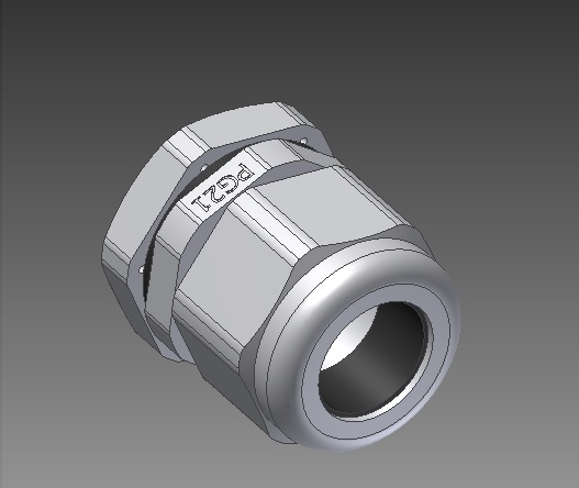 3D модель Кабельный ввод PG21