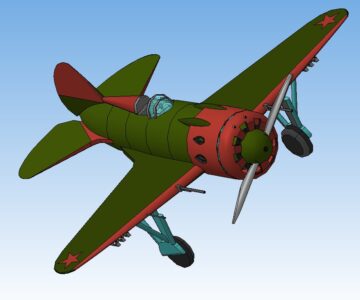 3D модель Масштабная копия модели самолёта И-16 тип 29
