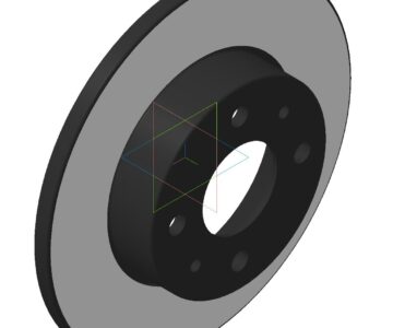 3D модель Тормозной диск ВАЗ 2108-09 не вентилируемый