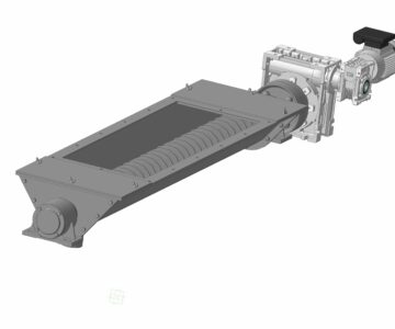 3D модель Лотковый шнековый конвейер