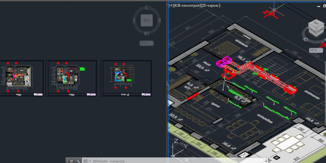 3D модель Проект вентиляции коттеджа