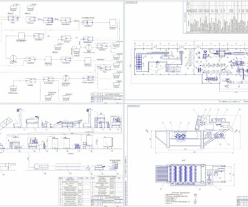 3D модель «Проект модернизации линии по производству яблочного сока в ОАО Росконцентрат с усовершенствованием щеточно-моечной машины».
