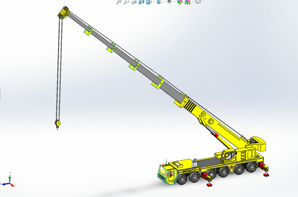 3D модель Шестиосный автокран Instalco