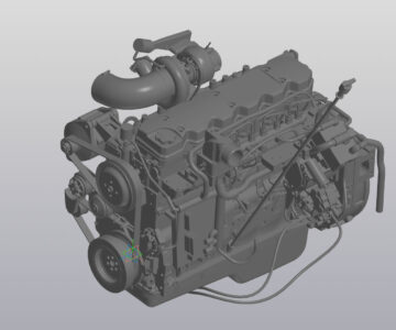 3D модель 3D Модель двигателя Cummins QSB6.7