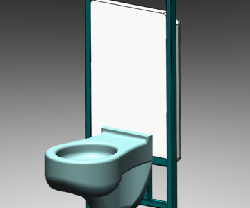 3D модель Инсталляция унитаза