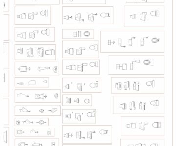 Чертеж Блоки сантехники AutoCAD