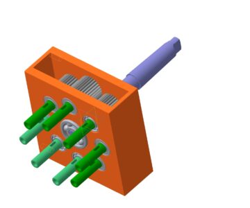 3D модель Сверлильная 8-ми шпиндельная головка