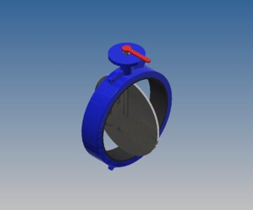 3D модель Затвор дисковый от 32 мм до 1500мм