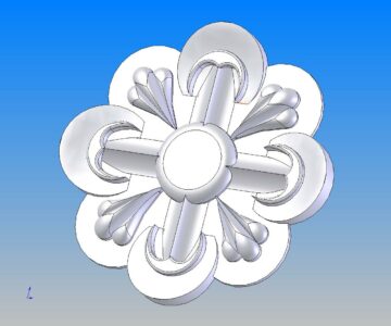 3D модель Накладной элемент резного декора