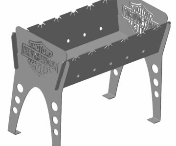 3D модель Мангал с надписью Harley-Davidson