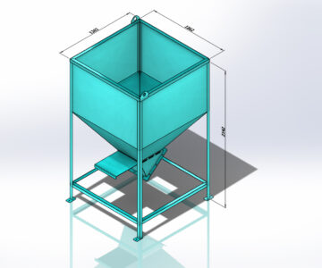 3D модель Бункер с заслонкой