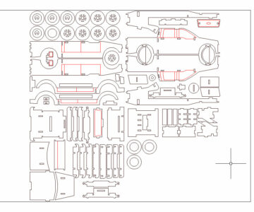 Чертеж Автомобиль Ford F150 из фанеры