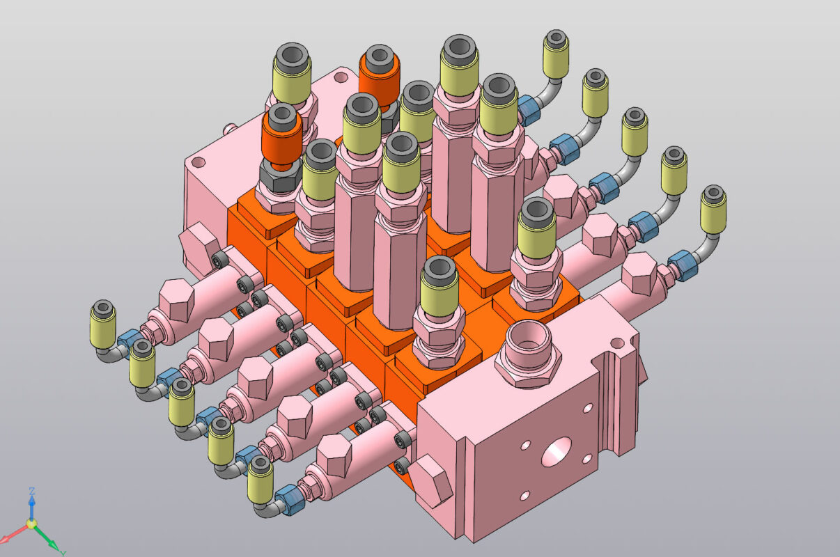 3D модель Гидрораспределитель HC–D16-5 IR 009 (160) С G05