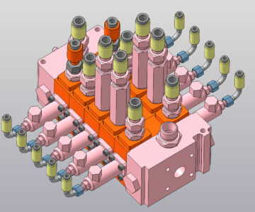 3D модель Гидрораспределитель HC–D16-5 IR 009 (160) С G05